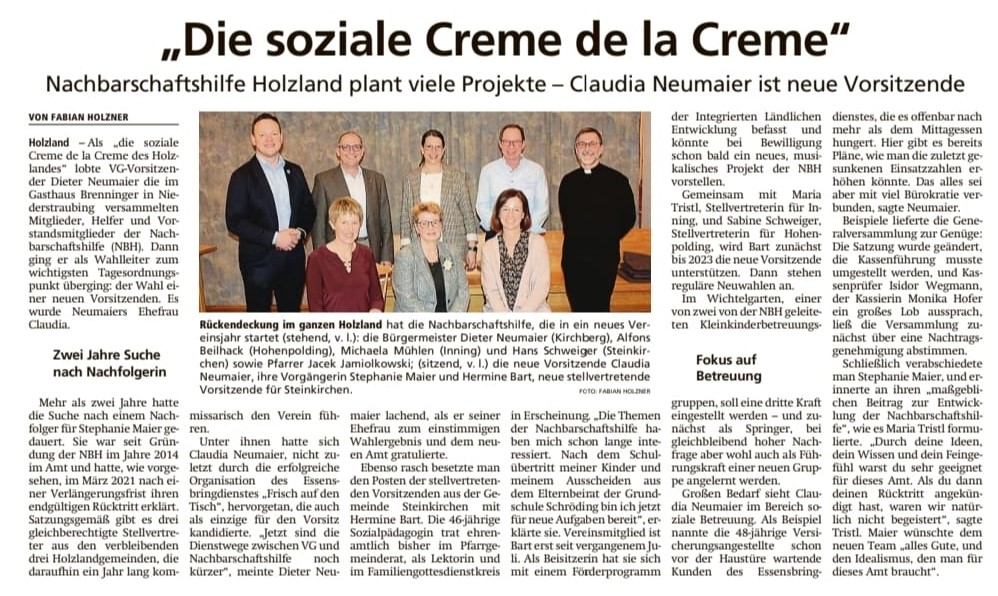 2022-03-23 Bericht Mitgliederversammlung Creme de la Creme im Holzland