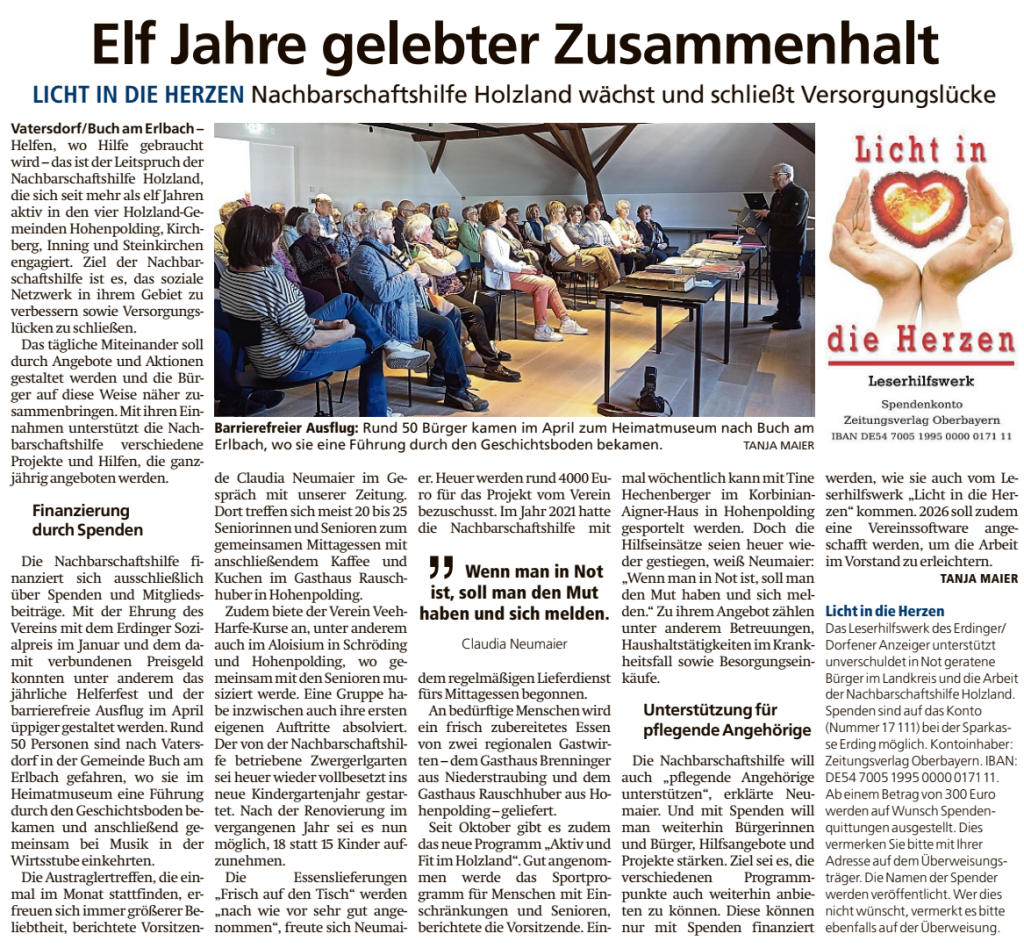 2025-12-10 Zeitungsbericht Münchner Merkur Licht in die Herzen